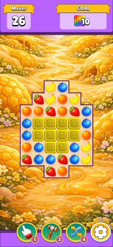 A honey canyon level with smoothie cups set into the board